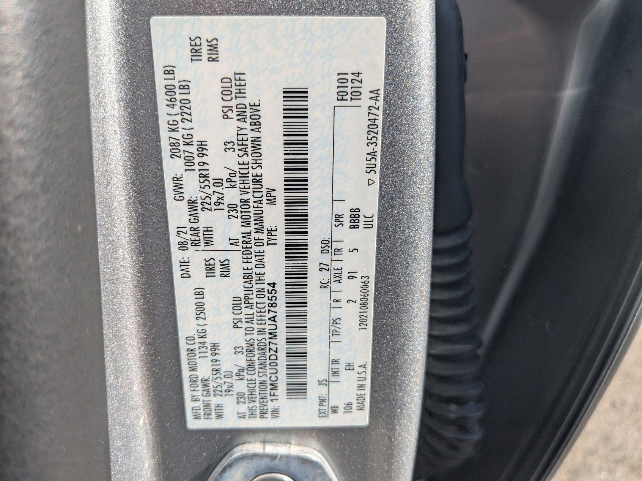 2021 Ford Escape Titanium Hybrid