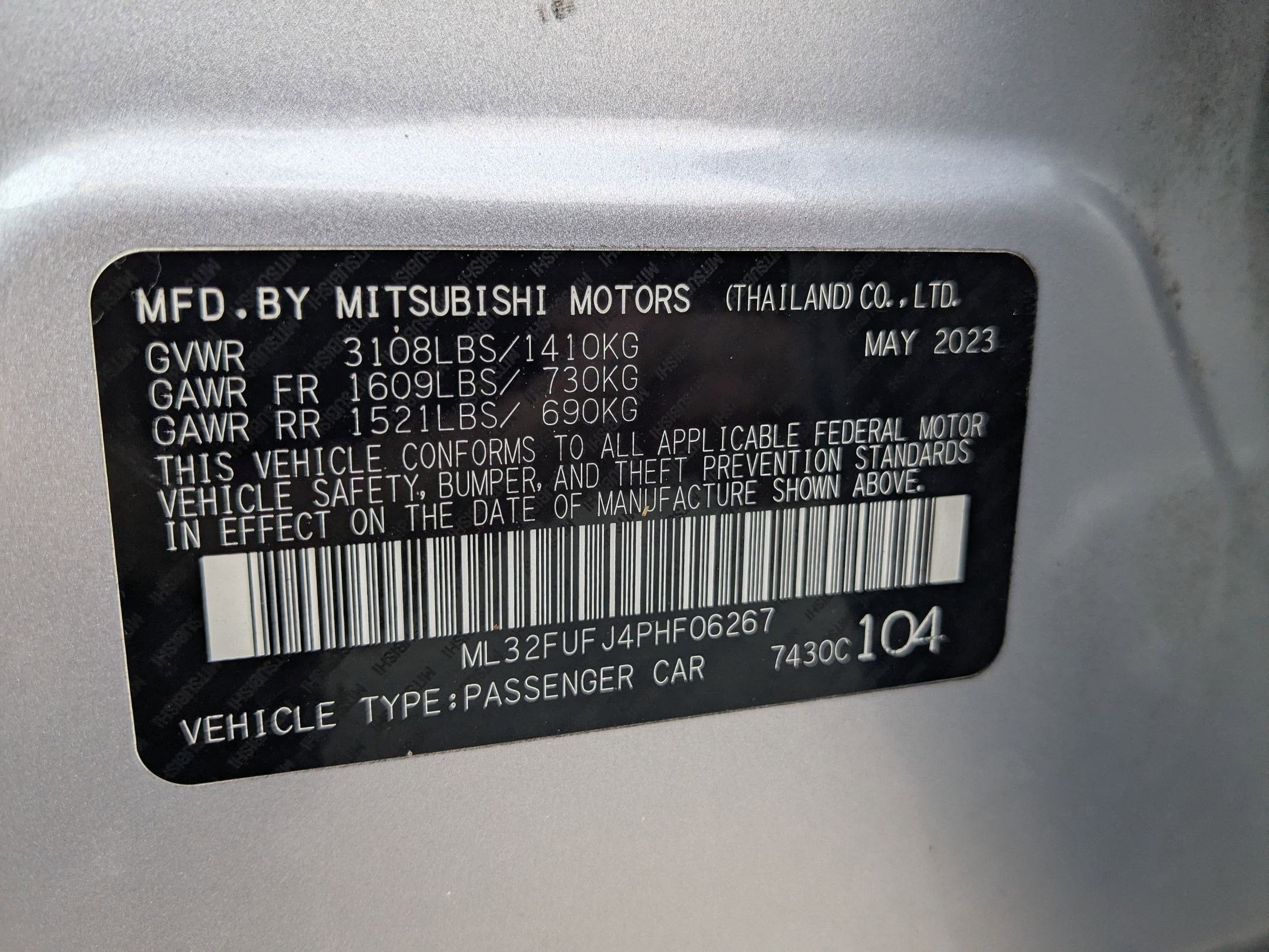 2023 Mitsubishi Mirage G4 Black Edition