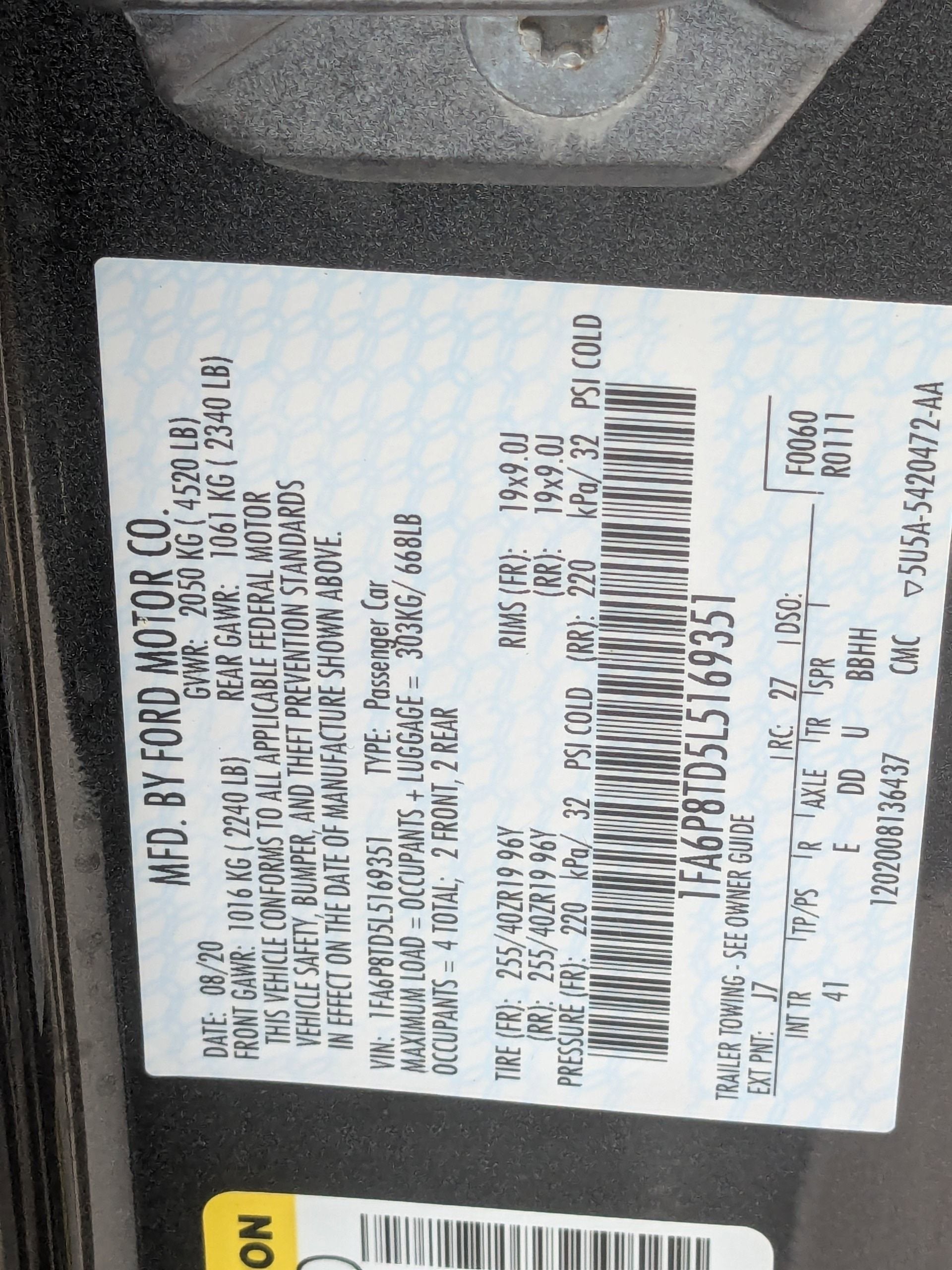 2020 Ford Mustang EcoBoost Premium